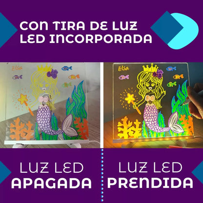 LuzCreativa™ – La pizarra mágica que brilla con tus dibujos en 7 colores