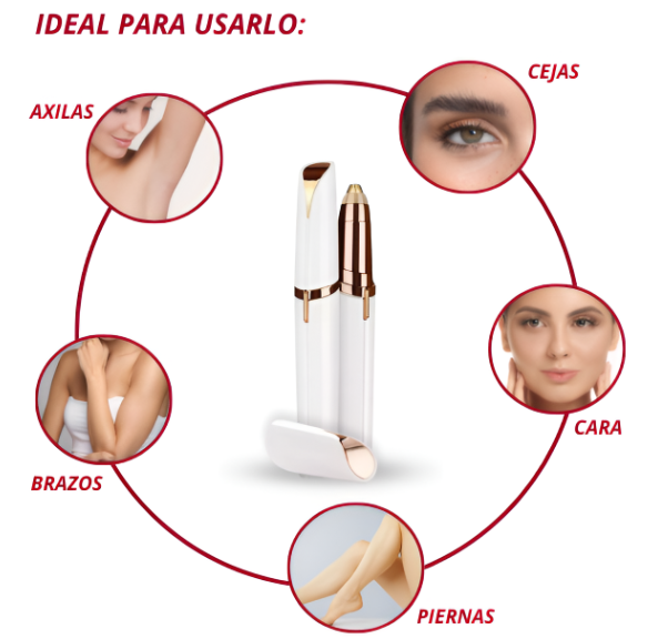 Depiladora Facial + Cepillo Alisador